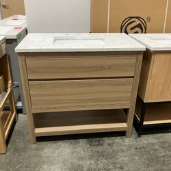37" Bathroom Vanity Stone Countertop (Open Box)
