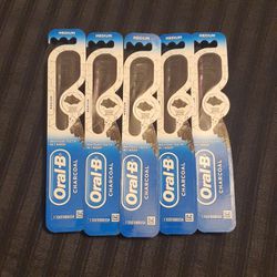 $2 EACH (9 Available) Oral-B Manual Charcoal Tooth Brush Medium 