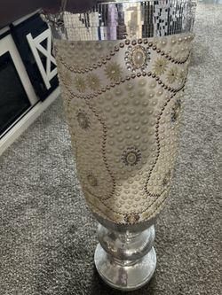 Tall Beaded Vase 
