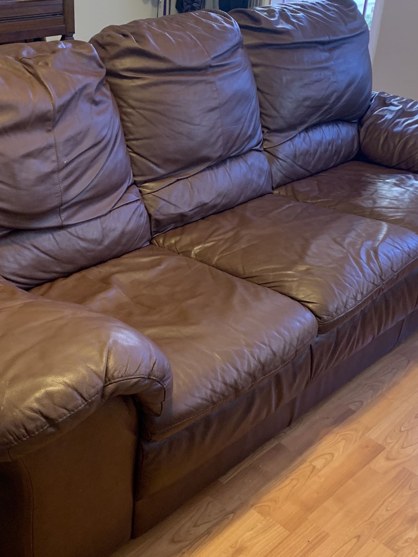 Brown Leather Couch