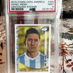 Panini Copa America Centenario 2016 Lionel Messi #325 Sticker PSA9