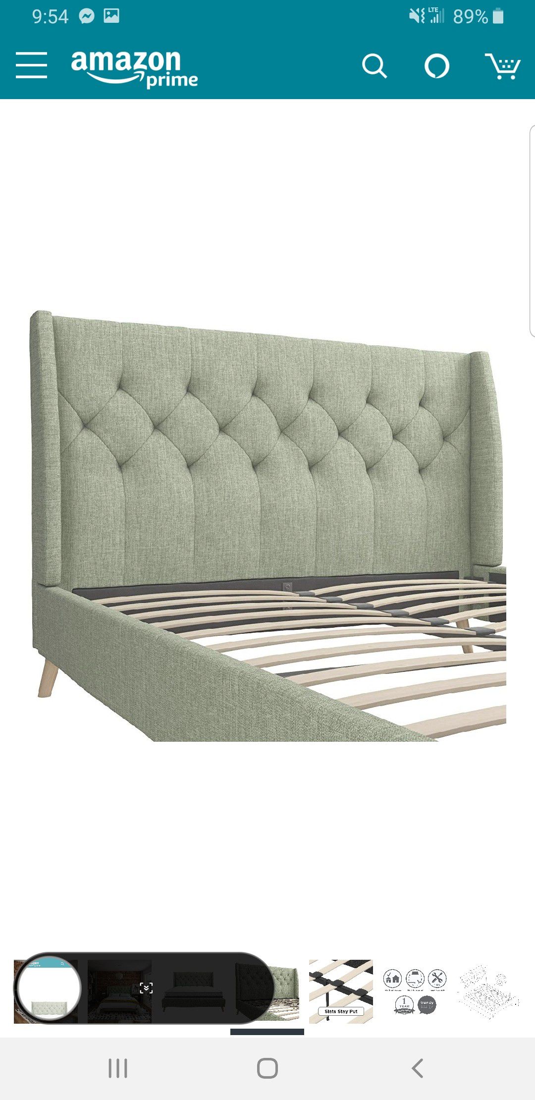 Twin upholstered platform bed frame & mattress..BRAND NEW.. CAN DELIVER