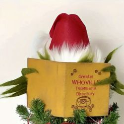 Grinch Christmas Tree Topper Decor Whoville Suess