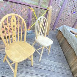 2 Wooden Chairs