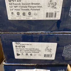 T&S Brass B-0720 Sill Faucet Chrome Plates