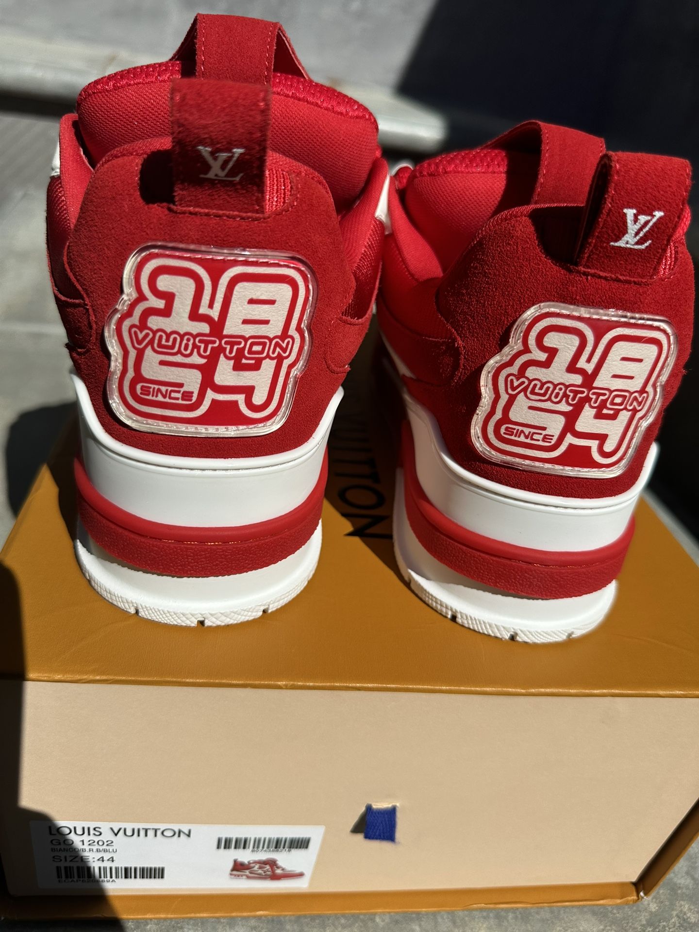 Louis Vuitton Red Suede Sneakers for Sale in Oceanside, CA - OfferUp