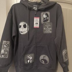 Nightmare Before Christmas Zip Up Hoodie Size Small 