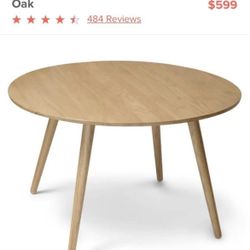 Oak Round Table 