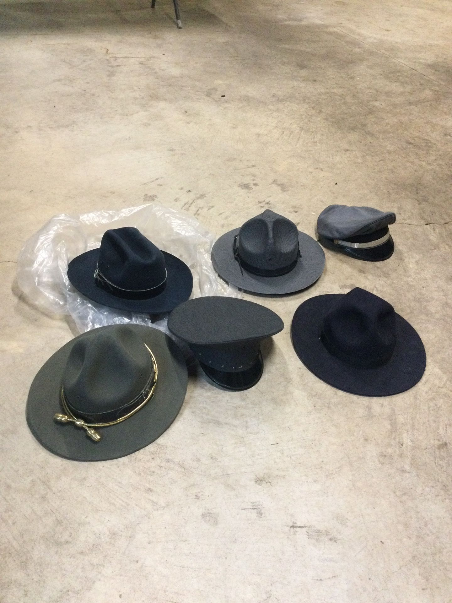 Vintage/antique State Police Hats 1940s-80s 