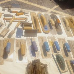 Concrete Tools, Mortar Tools, Laying Brick Tools, And Tile