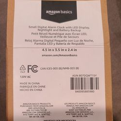 Amazon Basics Small Digital Alarm Clock