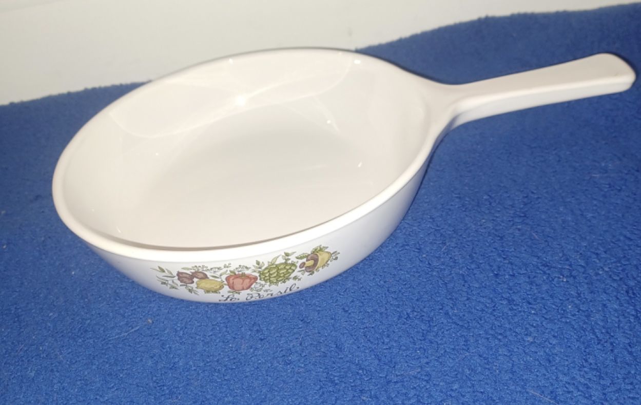  VERY RARE VINTAGE LE PERSIL CORNINGWARE GLASS PAN WITH LID