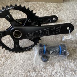 NEW State Bikes All-Road 42t 165mm Cranks And BB