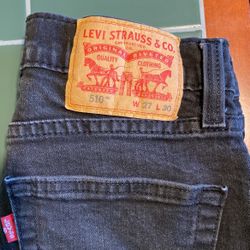 Levi Strauss , 510, Size  W27 L30, Black Pant