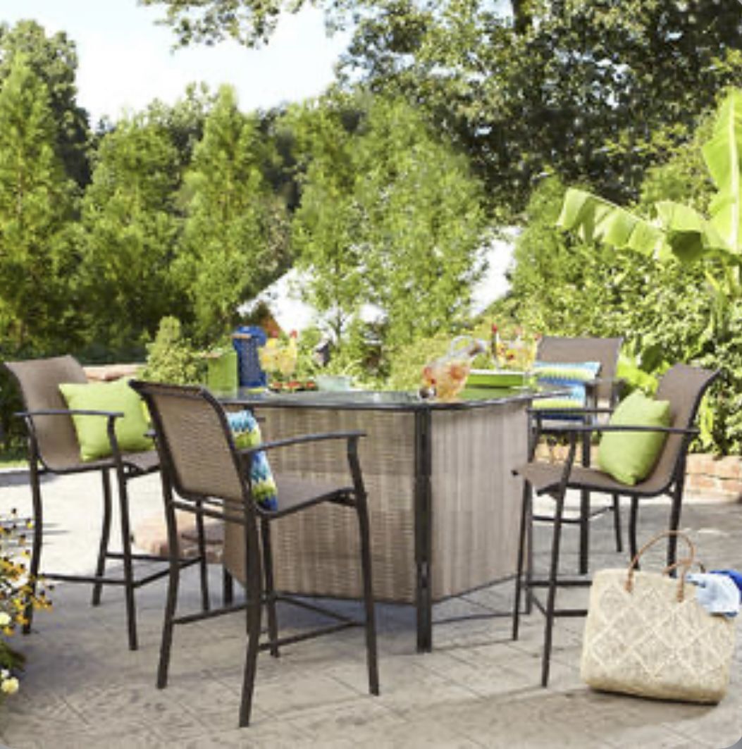 Garden Oasis Harrison 5 Pc. Outdoor Bar Set