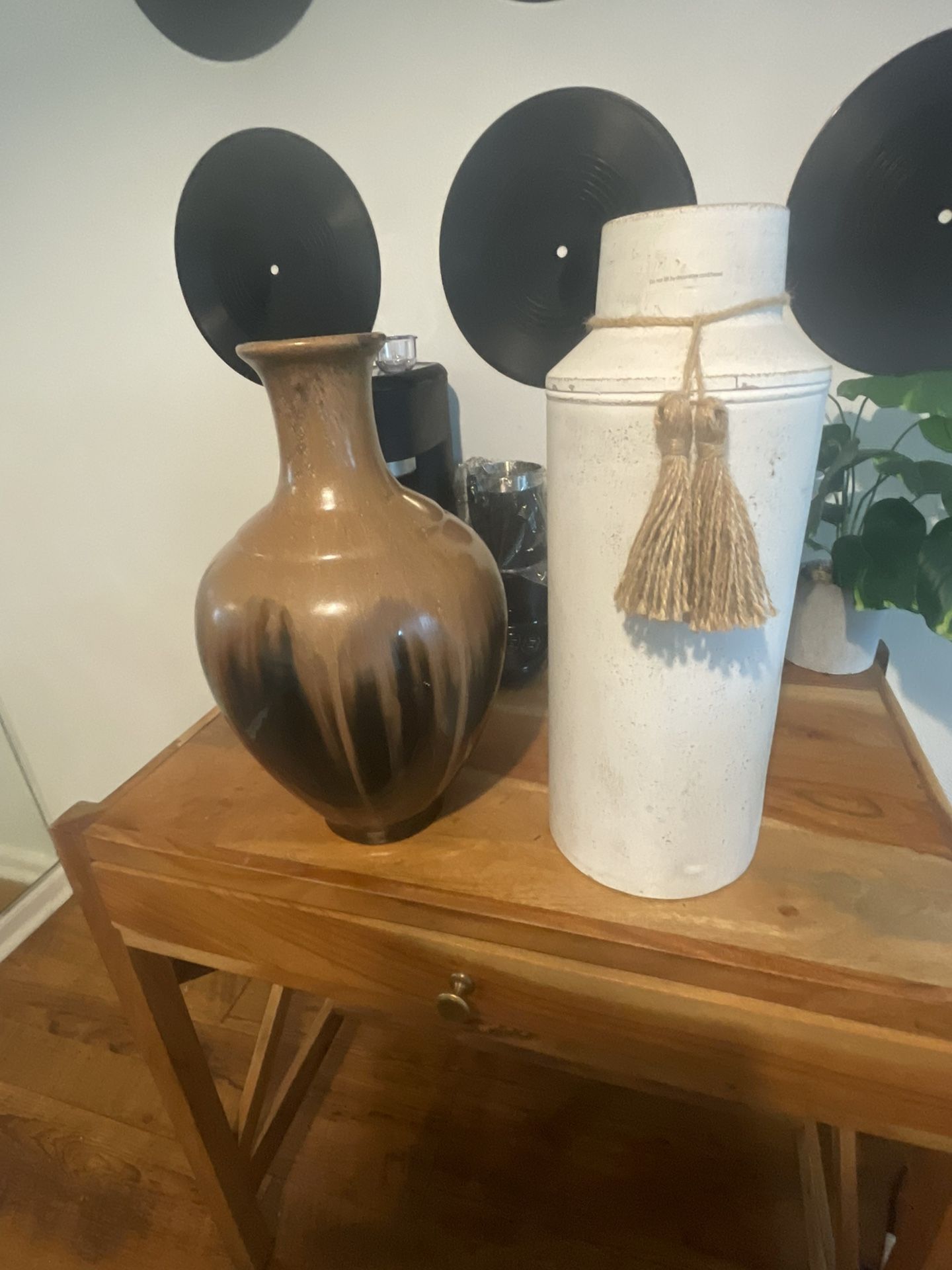 2 Floor Flower Vases
