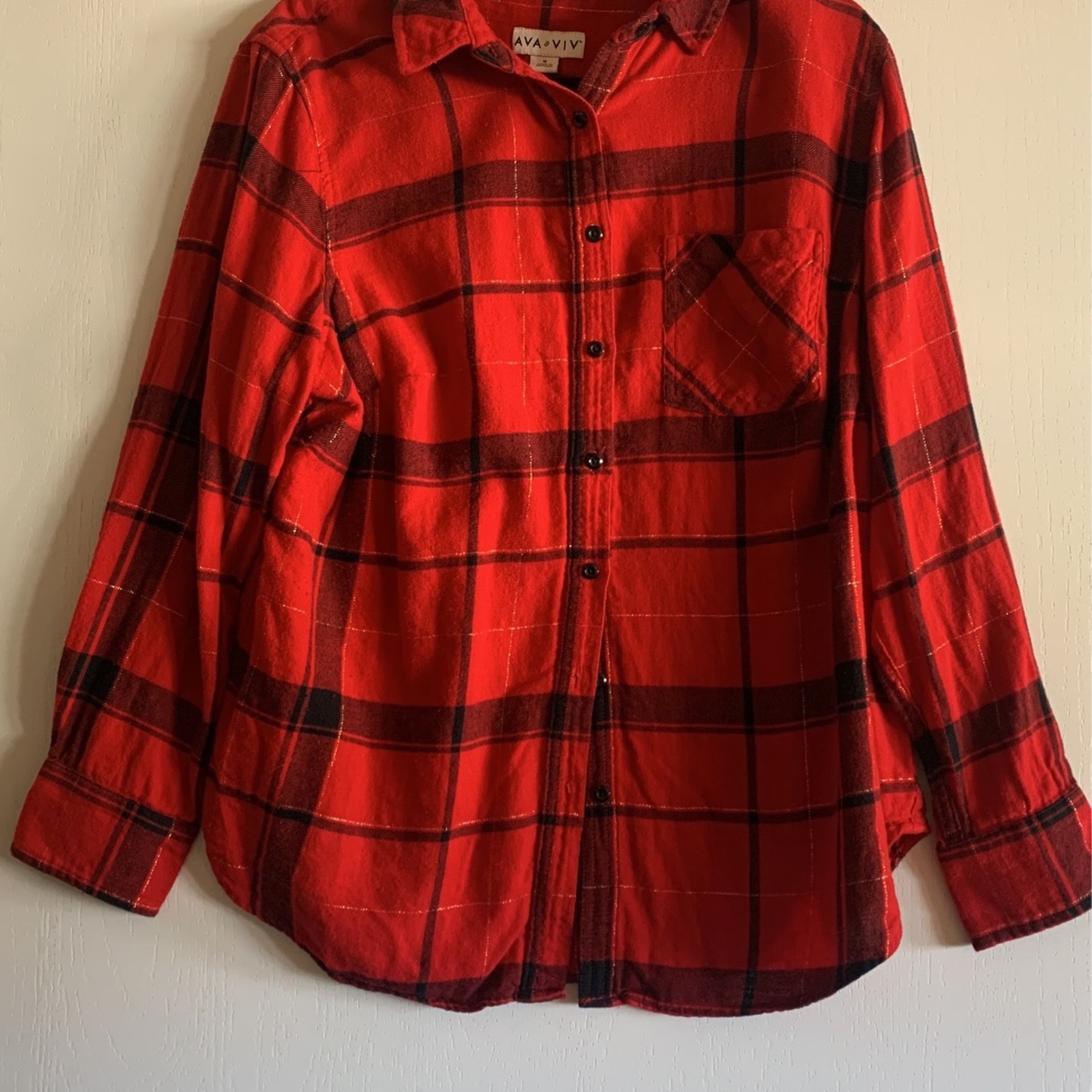 Ava & Viv Plaid Shirt 1x
