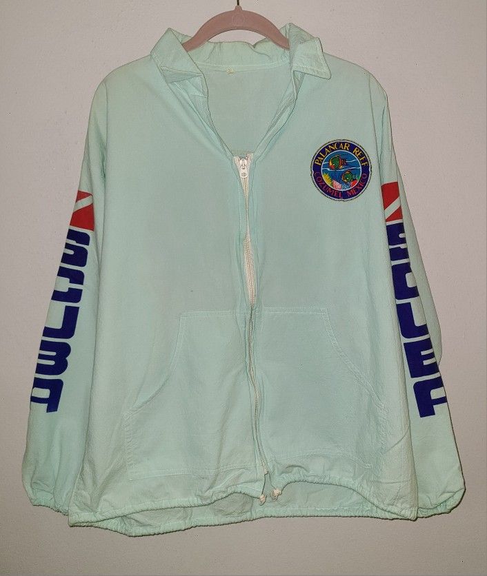 Palancar Reef Cozumel Mexico Scuba Full Zip Shirt Jacket Long Sleeve Size Small