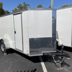 **2026 New White Enclosed Utility/Cargo Trailer 5x10 — Clean Look, Ready to Work**
