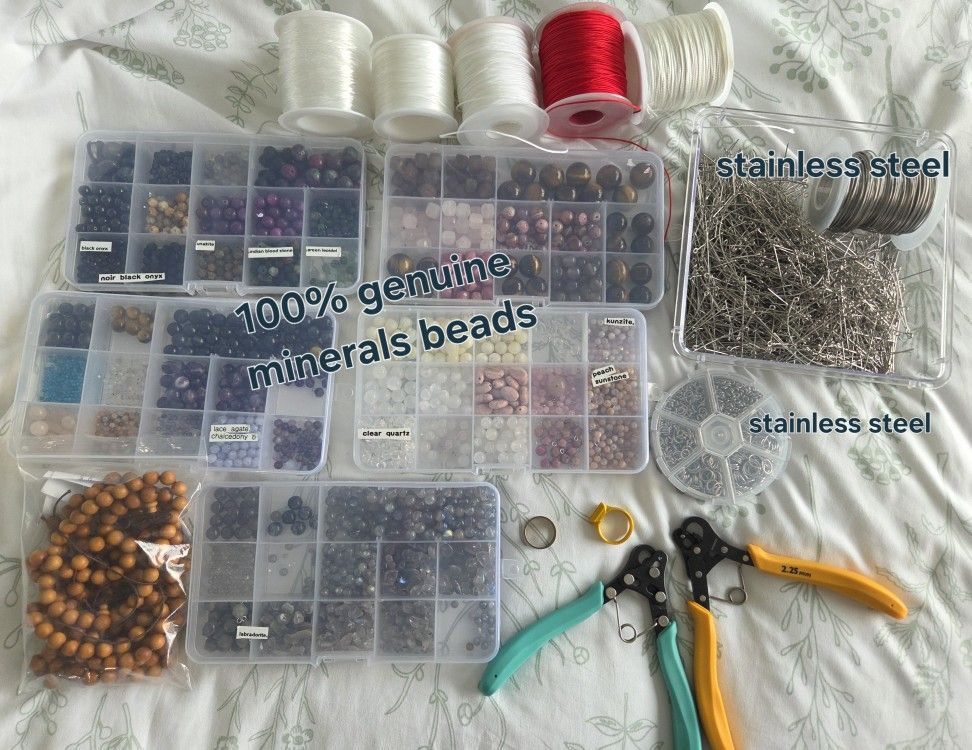 Jewelry Making Supplies Lot β Beads, Tools, for Necklaces and Bracelets