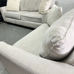 Light Gray Sofa Set With Pull Out Bed 