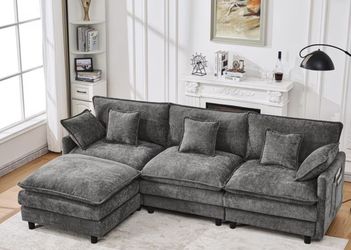 3 Piece Grey Sofa
