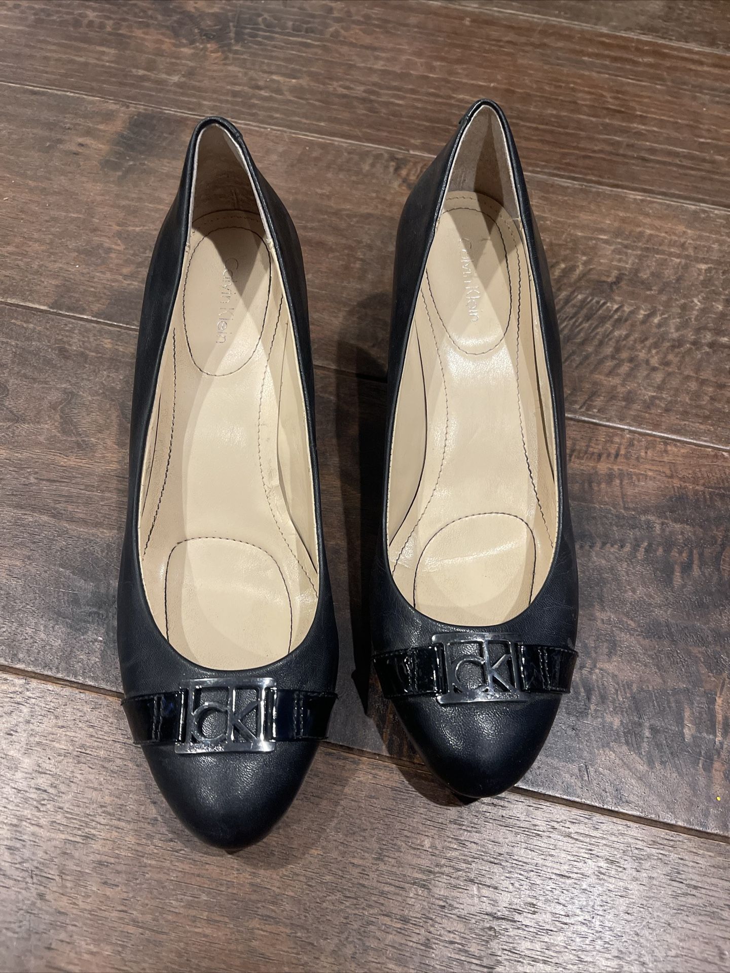 Calvin Klein Women’s Wedge Pump Shoes Size 8.5 Deep Navy Blue (pre-own)