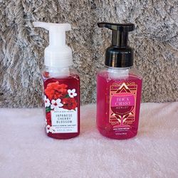 Bath & Body Works Japanese Cherry Blossom and Black Cherry Merlot Hand Soap Set