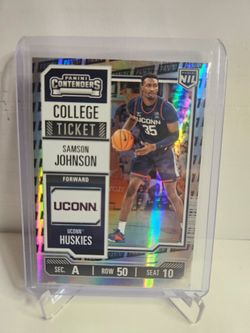 Samson johnson #25 uconn nil college ticket panini logo $2