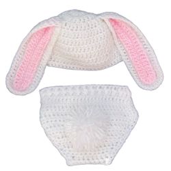 Easter Bunny crocheted Diaper Cover Set 