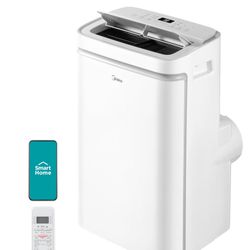 Midea 14,000 BTU ASHRAE (10,000 BTU SACC) Portable Air Conditioner, Cools Up To 450 Sq.Ft., With Dehumidifier & Fan Mode, Control With Remote, Amazon 