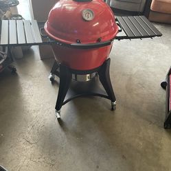 Bbq Grill Charcoal Red X Cover 