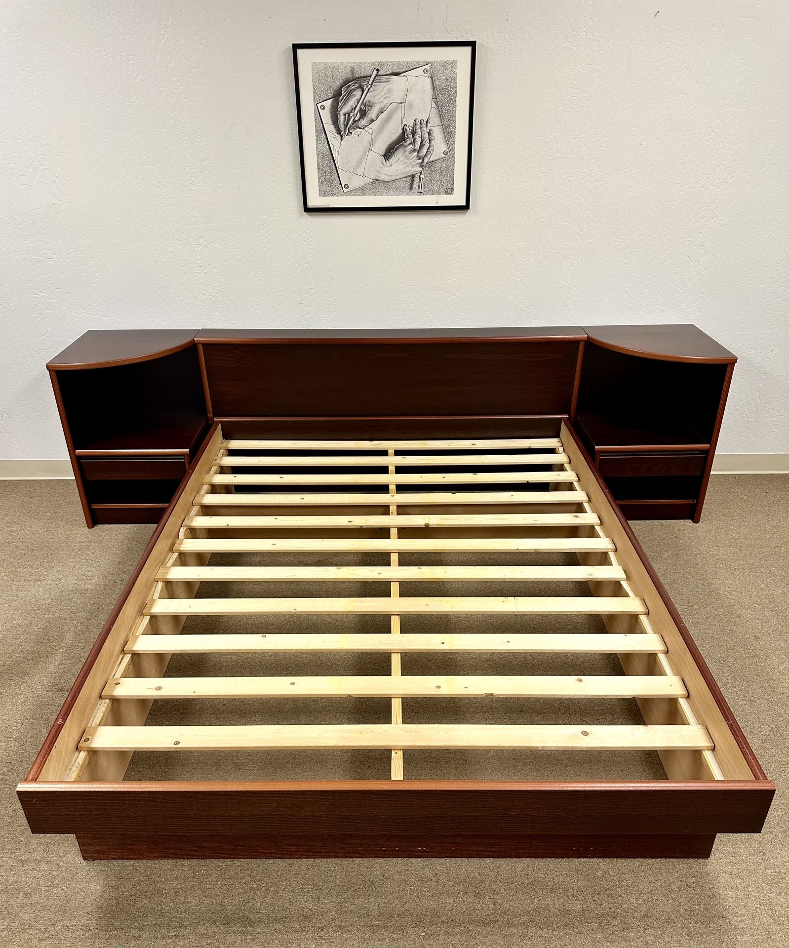 Queen Bed Frame With nightstands
