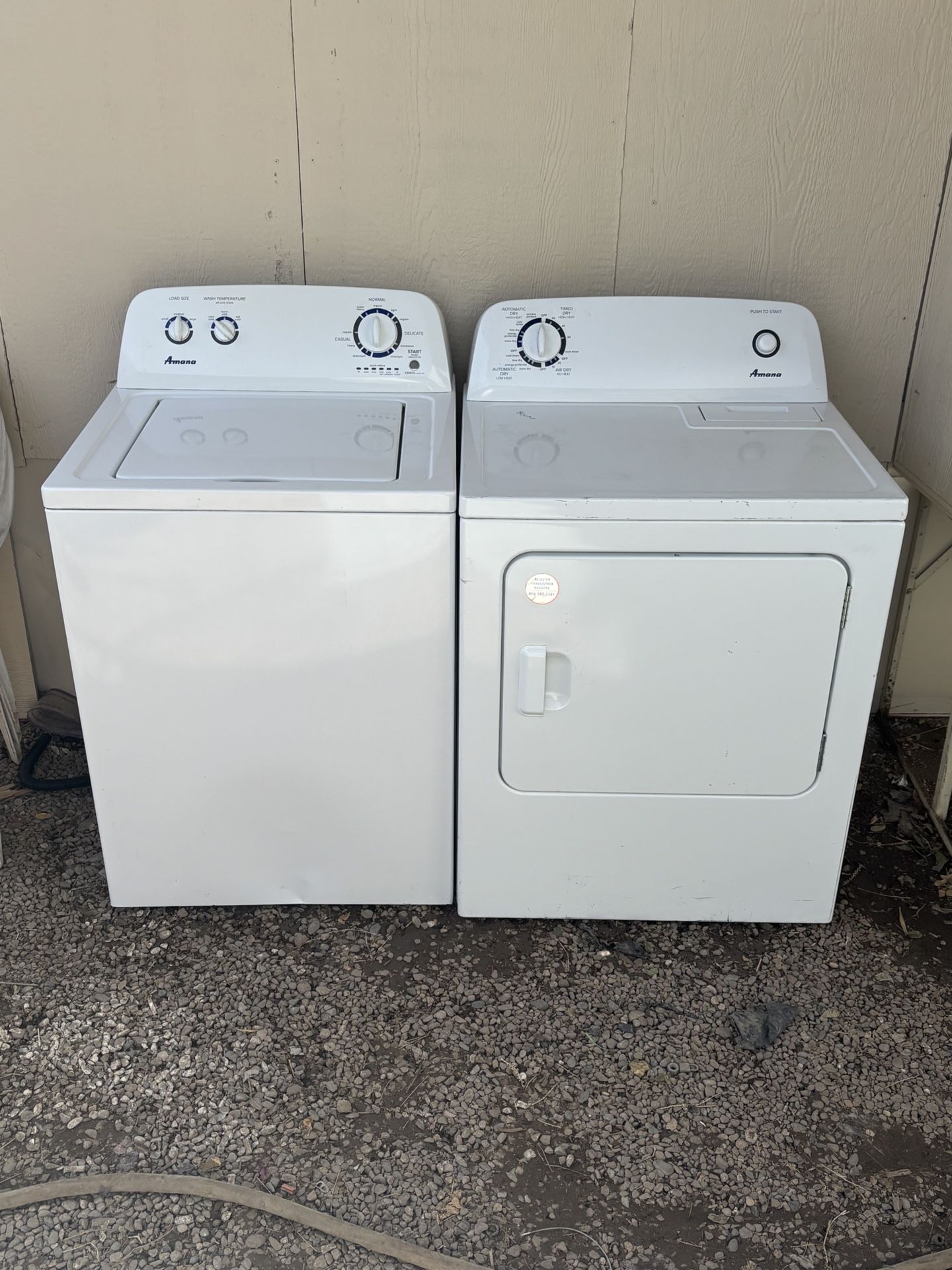 Washer And Dryer Set AMANA High Efficiency Both Works Perfec 