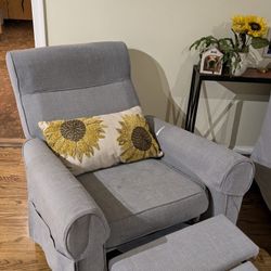 Grey Pull Out Sofa Chair 