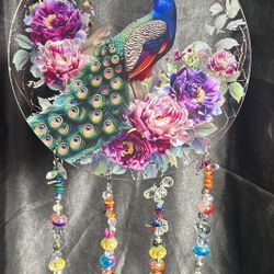 Handmade Peacock Suncatcher 