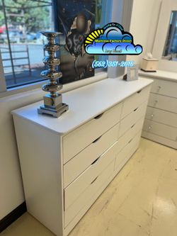 White Katy eight drawer dresser new chest Comoda cajonera