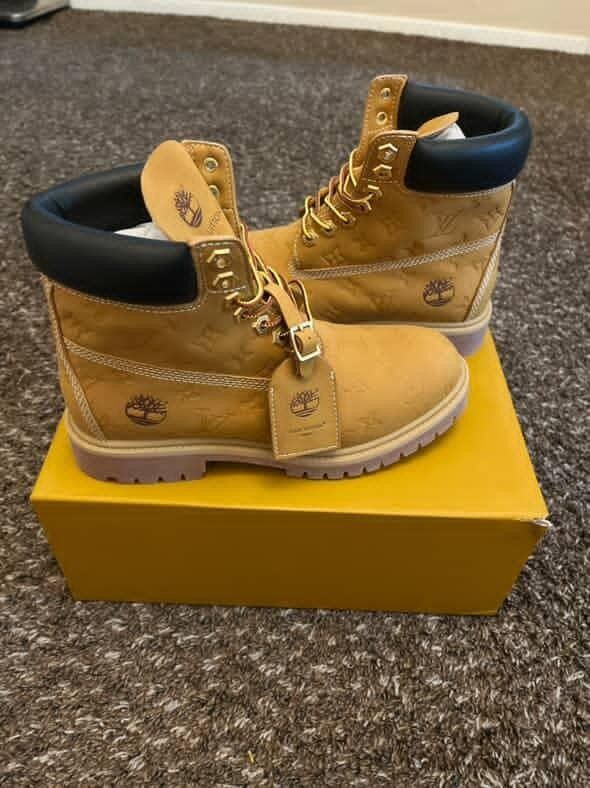  " ALL SIZES AVAILABLE" Luxury Timberland x Louis Vuitton Collaboration Boots