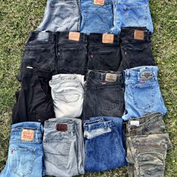 Men’s Jeans & Pants – Levi’s, Wrangler, Dockers $20-$30 each