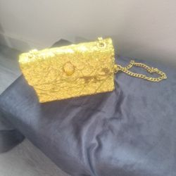 Kurt Geiger London- Yellow Sequins, Medium Kensington Bag