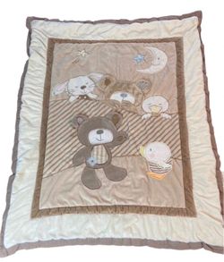 Koala Baby Crib Set Total 7 Pieces. Excellent Condition. Barely Used. No Stains. Clean.  Fleece Blanket.Original Price $150