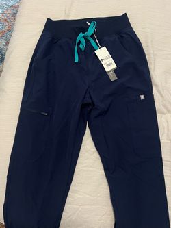 Navy Blue Figs Straight Leg Scrub Pants