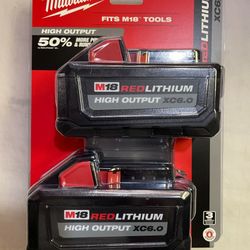 2-pack Milwaukee M18 Batteries 