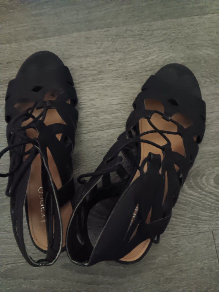 Franco Sarto Black Sandals