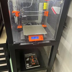 Prusa MK3S 3D Printer with Lack Enclosure and Extras