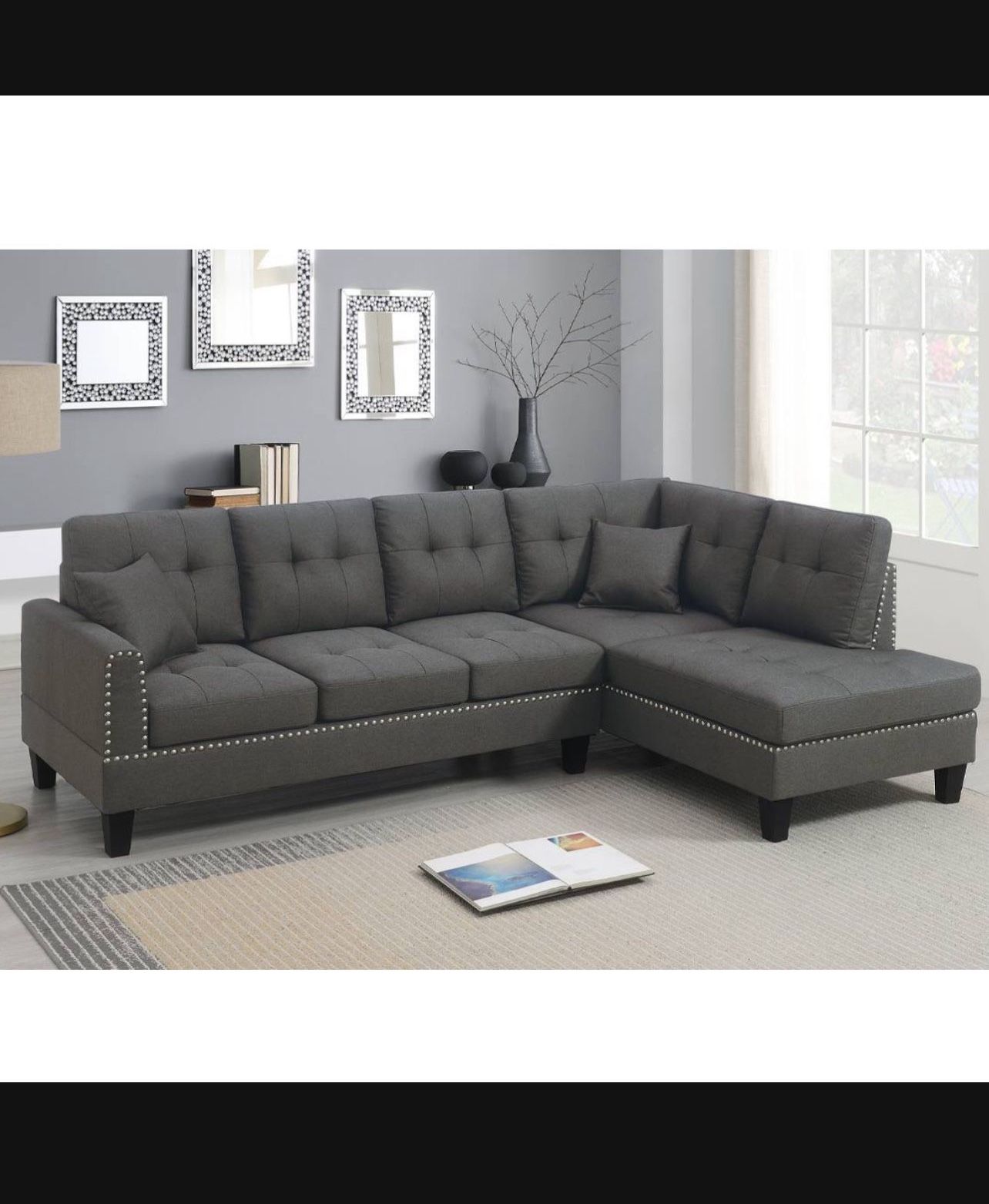 $299 Sectional set 2 pc Brand new in box 100”x 65”x35”H