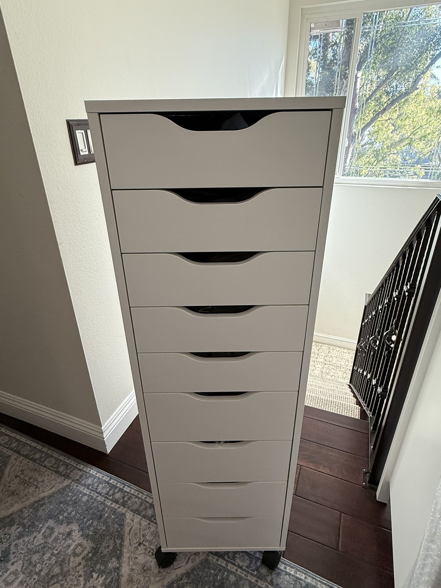 IKEA Alex 9-Drawer Storage Unit on Wheels – Excellent Condition