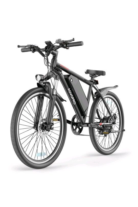 AOVOPRO 26inch Electric Mountain Bike 22MPH Commuting Electric Bicycle Adults