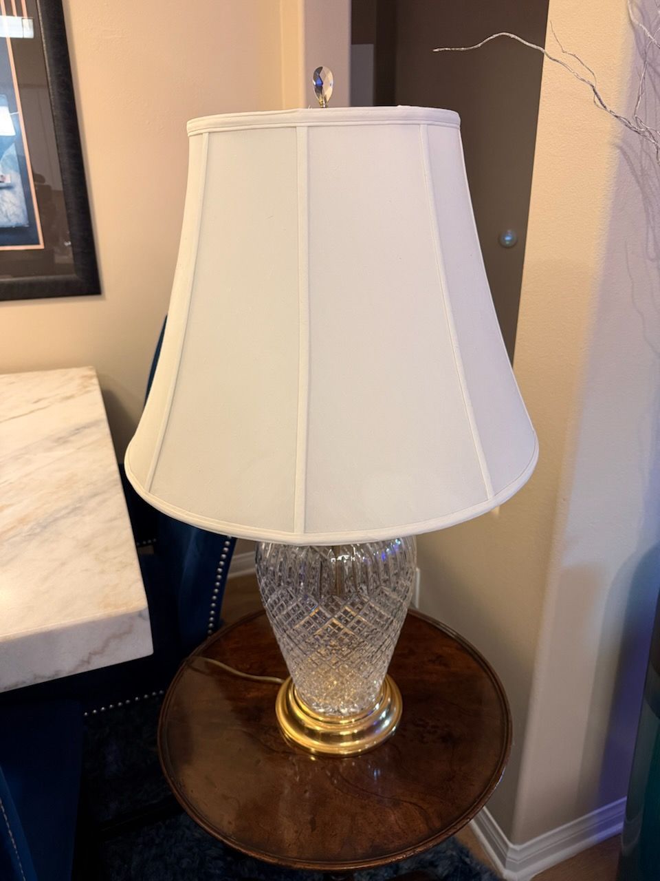 2 Vintage Waterford/Stuart Crystal Table Lamps