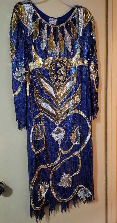Women's Sequin Blue Dress